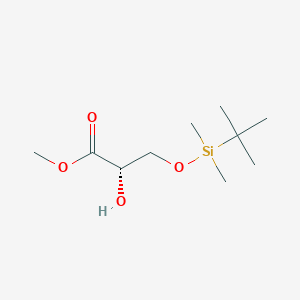 molecular formula C10H22O4Si B15363238 methyl (2S)-3-[tert-butyl(dimethyl)silyl]oxy-2-hydroxy-propanoate 
