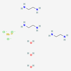 molecular formula C6H30Cl3N6O3Rh B15363376 Trichlorotris(ethylenediamine)rhodium(III) trihydrate 