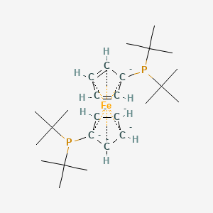 molecular formula C26H44FeP2-6 B15363385 Ditert-butyl(cyclopenta-2,4-dien-1-yl)phosphane;ditert-butyl(cyclopentyl)phosphane;iron 