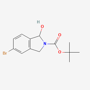 molecular formula C13H16BrNO3 B15363476 Tert-butyl 5-bromo-1-hydroxyisoindoline-2-carboxylate 