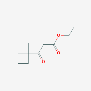 molecular formula C10H16O3 B15363546 Ethyl 3-(1-methylcyclobutyl)-3-oxopropanoate 