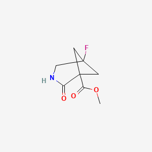 molecular formula C8H10FNO3 B15363550 Methyl 5-fluoro-2-oxo-3-azabicyclo[3.1.1]heptane-1-carboxylate 