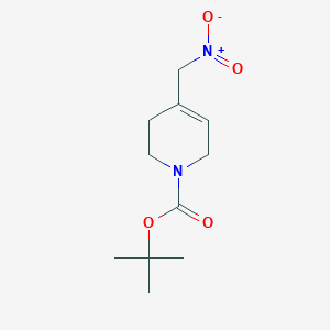 molecular formula C11H18N2O4 B15363589 tert-butyl 4-(nitromethyl)-3,6-dihydro-2H-pyridine-1-carboxylate 
