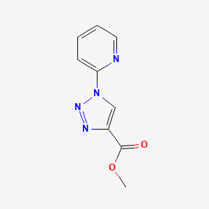 molecular formula C9H8N4O2 B15363621 Methyl 1-(2-pyridyl)triazole-4-carboxylate CAS No. 23947-14-0