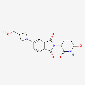 molecular formula C17H17N3O5 B15363650 2-(2,6-Dioxopiperidin-3-yl)-5-(3-(hydroxymethyl)azetidin-1-yl)isoindoline-1,3-dione 