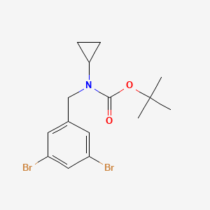 molecular formula C15H19Br2NO2 B15363752 tert-Butyl cyclopropyl(3,5-dibromobenzyl)carbamate 