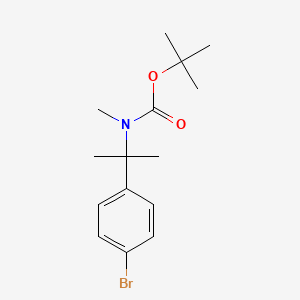 molecular formula C15H22BrNO2 B15363765 tert-Butyl (2-(4-bromophenyl)propan-2-yl)(methyl)carbamate 
