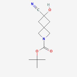molecular formula C12H18N2O3 B15363771 Tert-butyl 6-cyano-6-hydroxy-2-azaspiro[3.3]heptane-2-carboxylate 