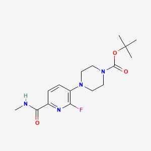 molecular formula C16H23FN4O3 B15363795 Tert-butyl 4-(2-fluoro-6-(methylcarbamoyl)pyridin-3-yl)piperazine-1-carboxylate 