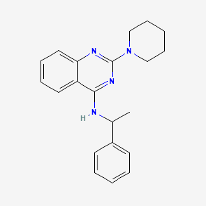 molecular formula C21H24N4 B15363867 N-(1-phenylethyl)-2-(piperidin-1-yl)quinazolin-4-amine 