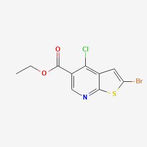 molecular formula C10H7BrClNO2S B15363907 Ethyl 2-bromo-4-chlorothieno[2,3-b]pyridine-5-carboxylate 