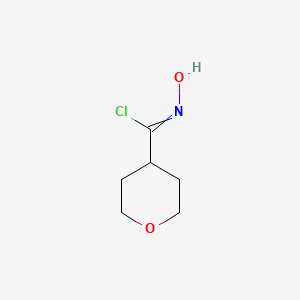molecular formula C6H10ClNO2 B15363948 tetrahydro-N-hydroxy-2H-Pyran-4-carboximidoyl chloride 