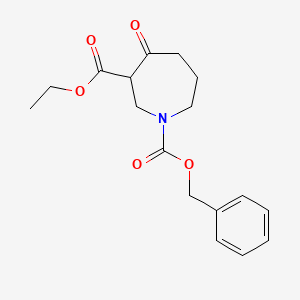 molecular formula C17H21NO5 B15363967 1-Benzyl 3-ethyl 4-oxoazepane-1,3-dicarboxylate 