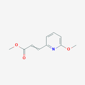 molecular formula C10H11NO3 B15363993 (E)-methyl 3-(2-methoxy-6-pyridinyl)acrylate 