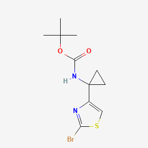 molecular formula C11H15BrN2O2S B15364085 tert-Butyl (1-(2-bromothiazol-4-yl)cyclopropyl)carbamate 