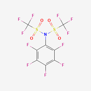molecular formula C8F11NO4S2 B15364091 N,N-bis(trifluoromethylsulfonyl)pentafluorobenzeneamine 