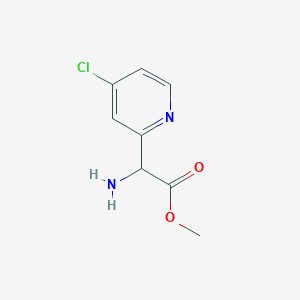 molecular formula C8H9ClN2O2 B15364094 Methyl 2-amino-2-(4-chloro-2-pyridyl)acetate 