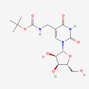 molecular formula C15H23N3O8 B15364096 5-n-Boc-aminomethyluridine 