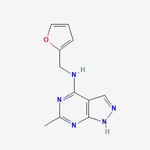 molecular formula C11H11N5O B15364098 N-(furan-2-ylmethyl)-6-methyl-1H-pyrazolo[3,4-d]pyrimidin-4-amine CAS No. 5326-75-0