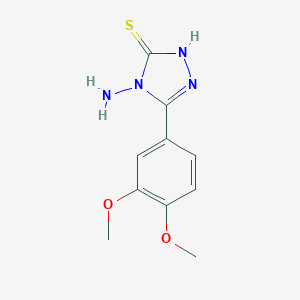 molecular formula C10H12N4O2S B153641 4-amino-5-(3,4-dimethoxyphenyl)-4H-1,2,4-triazole-3-thiol CAS No. 125866-62-8