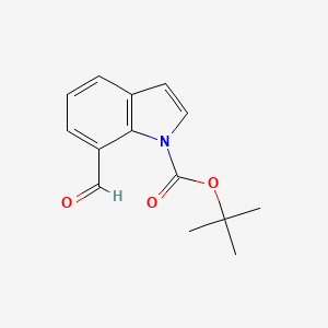 molecular formula C14H15NO3 B15364133 Tert-butyl 7-formyl-1H-indole-1-carboxylate 