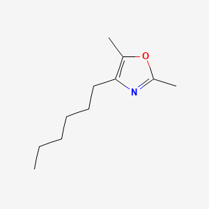 molecular formula C11H19NO B15364156 4-Hexyl-2,5-dimethyloxazole CAS No. 20662-86-6