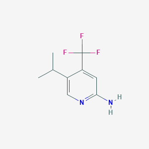 molecular formula C9H11F3N2 B15364317 5-Isopropyl-4-(trifluoromethyl)pyridin-2-amine 