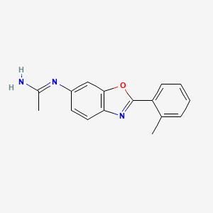 molecular formula C16H15N3O B15364363 n-[2-(2-Methylphenyl)benzoxazol-6-yl]acetamidine 