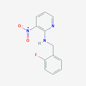 molecular formula C12H10FN3O2 B15364374 2-Pyridinamine, N-[(2-fluorophenyl)methyl]-3-nitro- CAS No. 62052-37-3