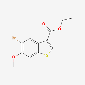 molecular formula C12H11BrO3S B15364446 Ethyl 5-bromo-6-methoxybenzo[b]thiophene-3-carboxylate 