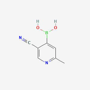 molecular formula C7H7BN2O2 B15364567 (5-Cyano-2-methylpyridin-4-yl)boronic acid 