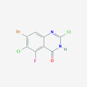 molecular formula C8H2BrCl2FN2O B15364581 7-Bromo-2,6-dichloro-5-fluoroquinazolin-4(3H)-one 