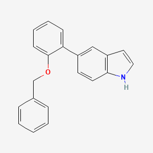 molecular formula C21H17NO B15364615 5-[2-(Benzyloxy)phenyl]-1H-indole 