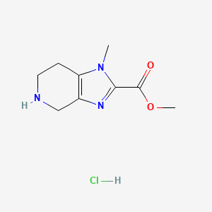 molecular formula C9H14ClN3O2 B15364628 Methyl 1-methyl-4,5,6,7-tetrahydro-1H-imidazo[4,5-c]pyridine-2-carboxylate hydrochloride 