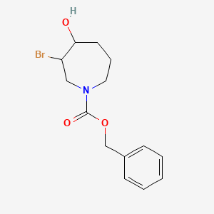 molecular formula C14H18BrNO3 B15364847 Benzyl 3-bromo-4-hydroxyazepane-1-carboxylate 