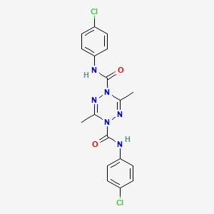 molecular formula C18H16Cl2N6O2 B15364962 N~1~,N~4~-Bis(4-chlorophenyl)-3,6-dimethyl-1,2,4,5-tetrazine-1,4-dicarboxamide CAS No. 276691-46-4