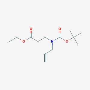 molecular formula C13H23NO4 B15364972 Ethyl 3-(allyl(tert-butoxycarbonyl)amino)propanoate CAS No. 355390-78-2