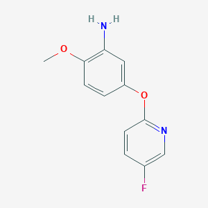 molecular formula C12H11FN2O2 B15365017 5-((5-Fluoropyridin-2-yl)oxy)-2-methoxyaniline 