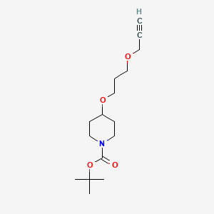 molecular formula C16H27NO4 B15365026 tert-Butyl 4-(3-(prop-2-yn-1-yloxy)propoxy)piperidine-1-carboxylate 