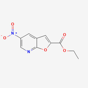molecular formula C10H8N2O5 B15365045 Ethyl 5-nitrofuro[2,3-b]pyridine-2-carboxylate CAS No. 6563-64-0