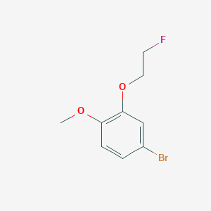 molecular formula C9H10BrFO2 B15365131 4-Bromo-2-(2-fluoroethoxy)-1-methoxybenzene 
