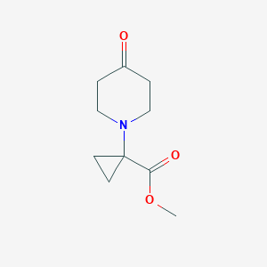 molecular formula C10H15NO3 B15365217 Methyl 1-(4-oxo-1-piperidinyl)cyclopropanecarboxylate 