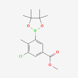 molecular formula C15H20BClO4 B15365252 Methyl 3-chloro-4-methyl-5-(4,4,5,5-tetramethyl-1,3,2-dioxaborolan-2-yl)benzoate 