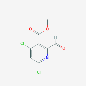 molecular formula C8H5Cl2NO3 B15365296 Methyl 4,6-dichloro-2-formylnicotinate 