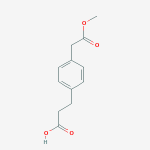 molecular formula C12H14O4 B15365303 4-(2-methoxy-2-oxoethyl)Benzenepropanoic acid 