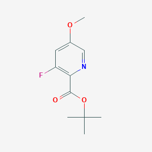 molecular formula C11H14FNO3 B15365357 tert-Butyl 3-fluoro-5-methoxypicolinate 