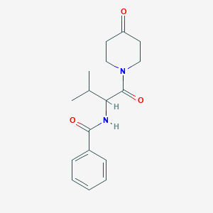molecular formula C17H22N2O3 B15365411 N-[2-Methyl-1-[(4-oxo-1-piperidinyl)carbonyl]propyl]benzamide 