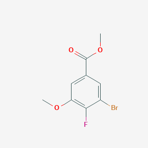 molecular formula C9H8BrFO3 B15365510 Methyl 3-bromo-4-fluoro-5-methoxybenzoate 