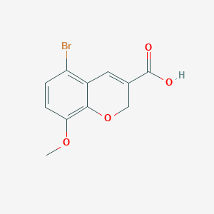 molecular formula C11H9BrO4 B15365564 5-bromo-8-methoxy-2H-chromene-3-carboxylic acid 