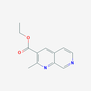 molecular formula C12H12N2O2 B15365596 Ethyl 2-methyl-1,7-naphthyridine-3-carboxylate CAS No. 55234-62-3